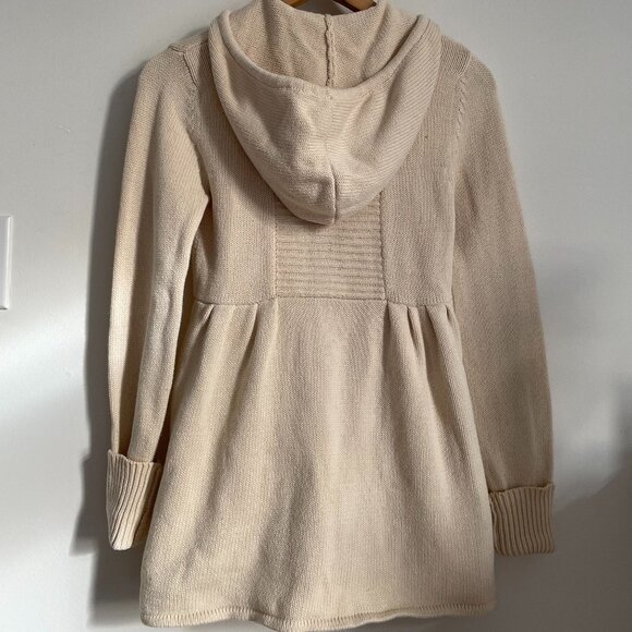 Vintage Between Me & You Babydoll Zip Hooded Sweater w Pockets - Picture 3 of 8